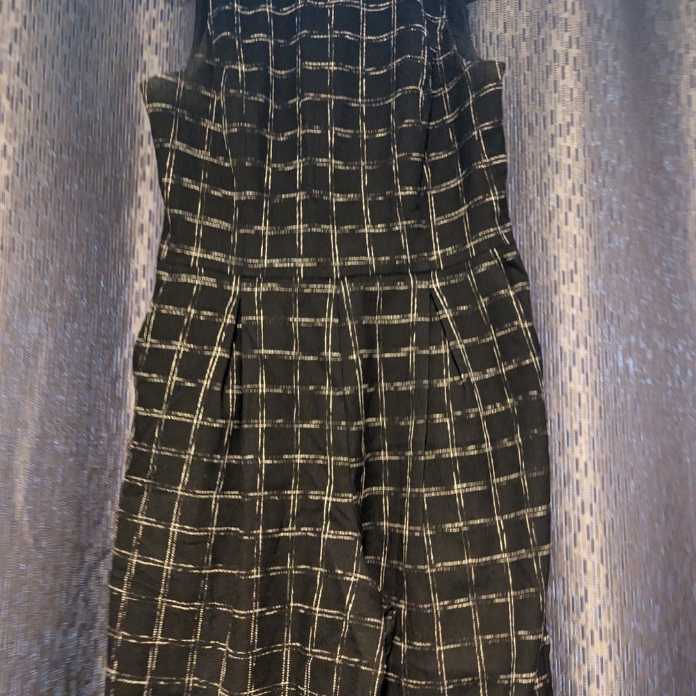 Black and white window pane jumpsuit